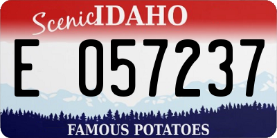 ID license plate E057237