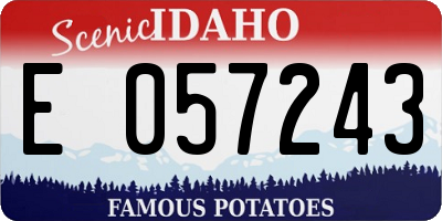 ID license plate E057243