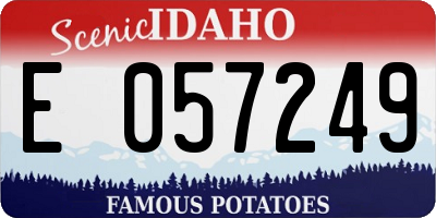 ID license plate E057249