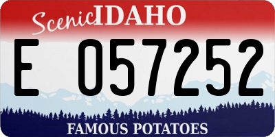 ID license plate E057252