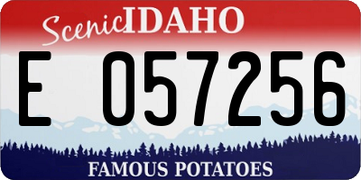 ID license plate E057256