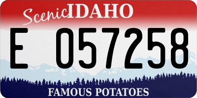 ID license plate E057258
