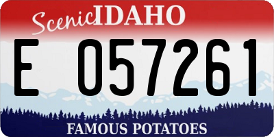 ID license plate E057261