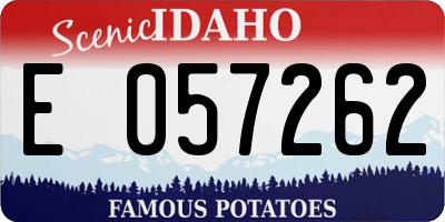 ID license plate E057262