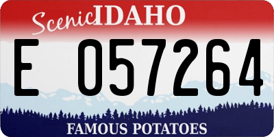 ID license plate E057264