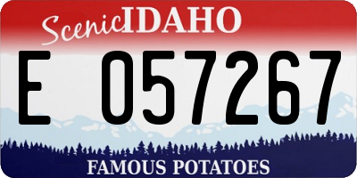 ID license plate E057267