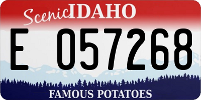 ID license plate E057268