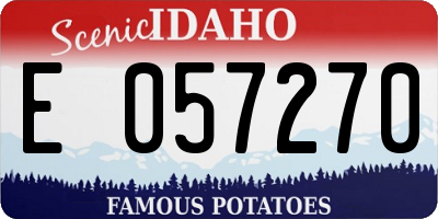ID license plate E057270
