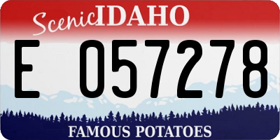ID license plate E057278
