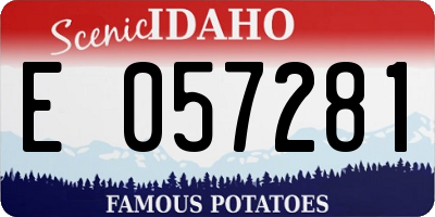 ID license plate E057281
