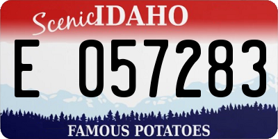 ID license plate E057283