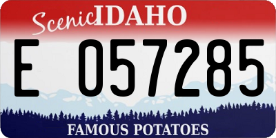 ID license plate E057285