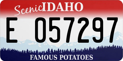 ID license plate E057297
