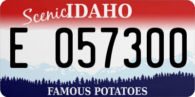 ID license plate E057300