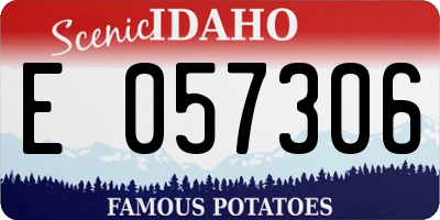 ID license plate E057306