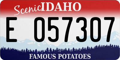 ID license plate E057307