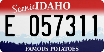 ID license plate E057311