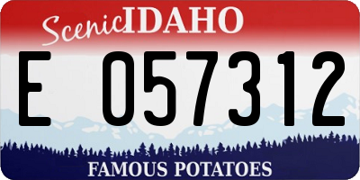 ID license plate E057312