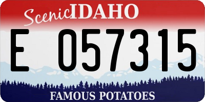 ID license plate E057315