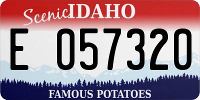 ID license plate E057320