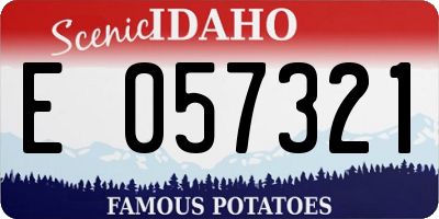 ID license plate E057321