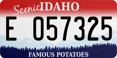 ID license plate E057325