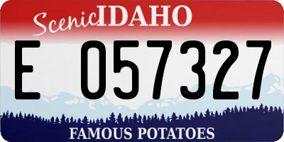 ID license plate E057327
