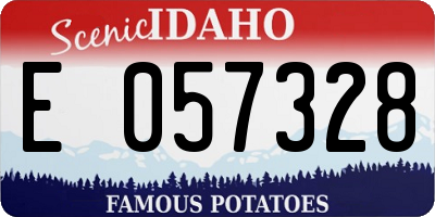 ID license plate E057328