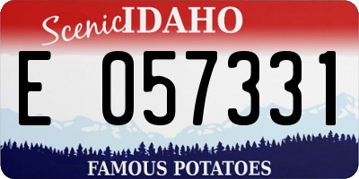 ID license plate E057331