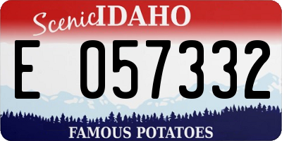 ID license plate E057332