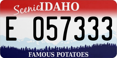 ID license plate E057333