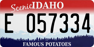 ID license plate E057334