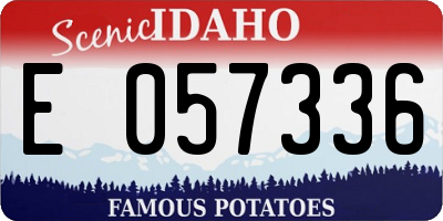 ID license plate E057336