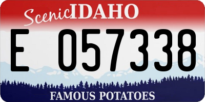 ID license plate E057338