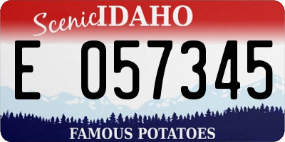 ID license plate E057345