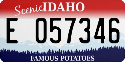 ID license plate E057346