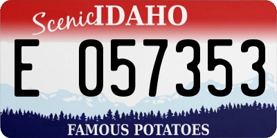 ID license plate E057353