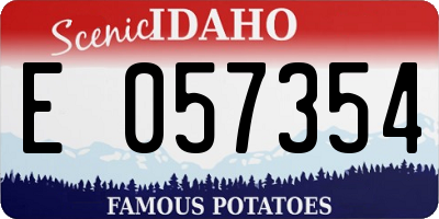 ID license plate E057354