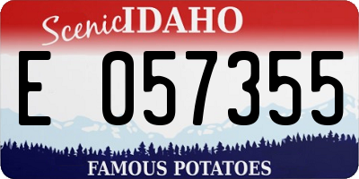ID license plate E057355