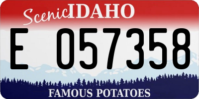 ID license plate E057358