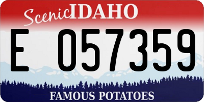 ID license plate E057359