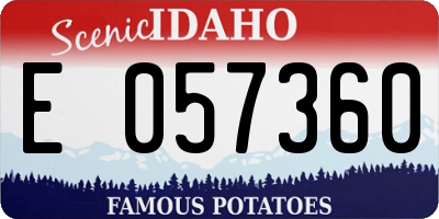 ID license plate E057360