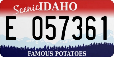 ID license plate E057361