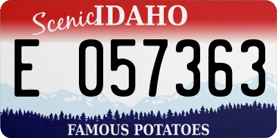 ID license plate E057363