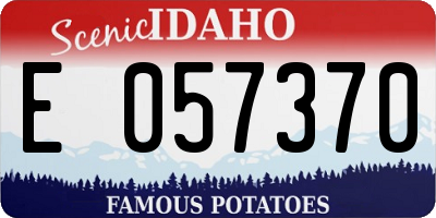 ID license plate E057370