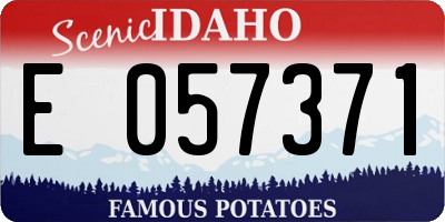ID license plate E057371