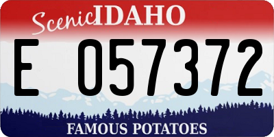 ID license plate E057372