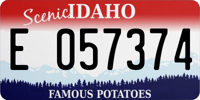 ID license plate E057374