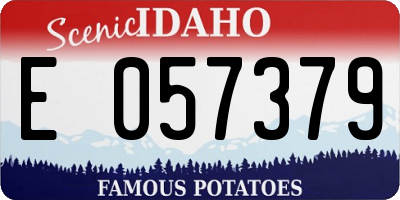 ID license plate E057379