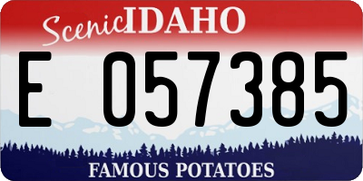 ID license plate E057385